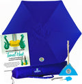 BEACHBUB ™ All-In-One Beach Umbrella System. Includes 7 ½' (50+ UPF) Umbrella, Oversize Bag, Base & Accessory Kit Sporting Goods > Outdoor Recreation > Winter Sports & Activities BEACHBUB Deep Ocean Blue  