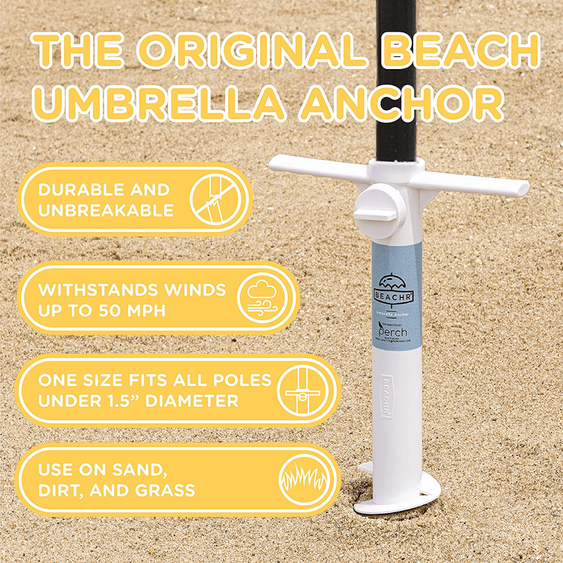 Beachr Beach Umbrella Sand Anchor, One Size Fits All, Safe Stand for Strong Winds Home & Garden > Lawn & Garden > Outdoor Living > Outdoor Umbrella & Sunshade Accessories Beachr   