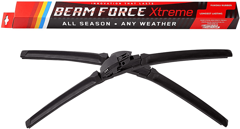 Beam Force XTREME 24”+20” Wiper Blades w/Japanese Fukoku Rubber for Longest Life (Pair)