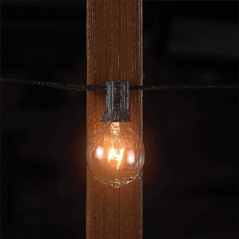 Beams 5W G40 Globe Bulb Incandescent Weatherproof Indoor/Outdoor String Lights, 25 Feet, Black Home & Garden > Lighting > Light Ropes & Strings Beams   