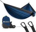 Bear Butt Hammocks - Camping Hammock for Outdoors, Backpacking & Camping Gear - Double hammock, Portable hammock, 2 Person Hammock for Travel, outdoors - Tree & Hiking Gear - Hammock that Holds 500lbs Home & Garden > Lawn & Garden > Outdoor Living > Hammocks Bear Butt Dark Blue / Charcoal  