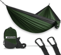 Bear Butt Hammocks - Camping Hammock for Outdoors, Backpacking & Camping Gear - Double hammock, Portable hammock, 2 Person Hammock for Travel, outdoors - Tree & Hiking Gear - Hammock that Holds 500lbs Home & Garden > Lawn & Garden > Outdoor Living > Hammocks Bear Butt Green / Charcoal  