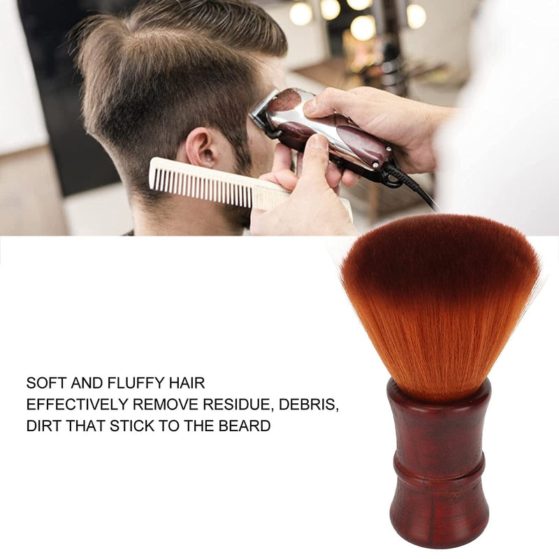 Beard Brush for Men, Soft Nylon Hair, Wooden Handle Beard Grooming Brush for Hair Cleaning, Hairdressing Salon Appliance Tool Face Care Styling Tool (Brown)