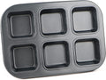 Beasea Brownie Pan with Dividers, 1 Set 12 Square Cavity Mini Cake Non Stick Baking Carbon Steel Bakeware Cupcake Bread Mold Small Bite Edge 3X4 Individual Cup Cutter Sheet Tray for Cookie Oven Cook Home & Garden > Kitchen & Dining > Cookware & Bakeware Beasea Black Brownie 6 Cup  