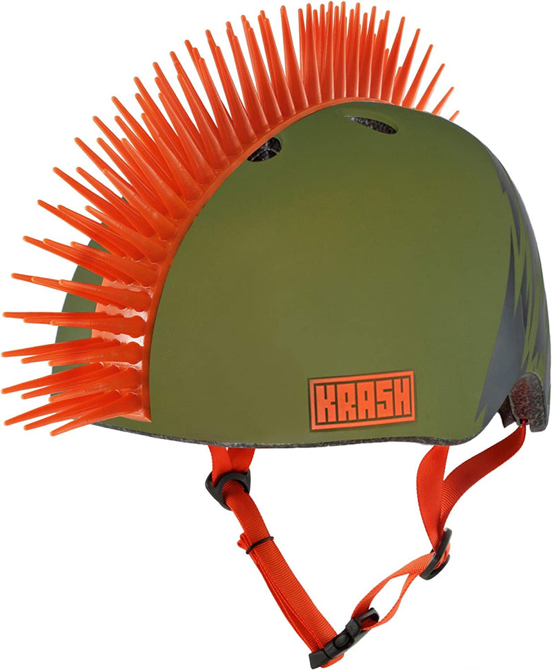 Krash! Youth 8+ Mohawk Helmets Sporting Goods > Outdoor Recreation > Cycling > Cycling Apparel & Accessories > Bicycle Helmets C-Preme Green Slash  