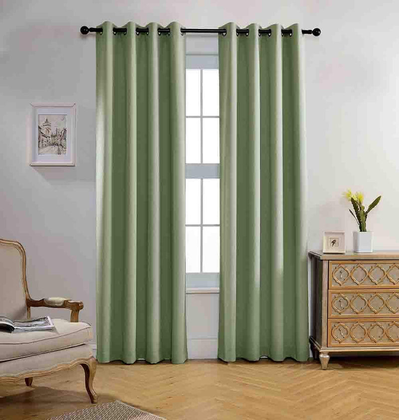 Miuco Room Darkening Texture Thermal Insulated Blackout Curtains for Bedroom 1 Pair 52X63 Inch Black Home & Garden > Decor > Window Treatments > Curtains & Drapes MIUCO Sage 52x84 inch 