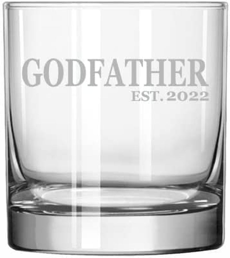 Rocks Whiskey Old Fashioned Glass Godfather Est 2022 Home & Garden > Kitchen & Dining > Barware MIP Brand   