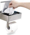 Day Moon Designs Toilet Paper Holder with Shelf - Flushable Wipes Dispenser & Storage Fits Any Bathroom, Keep Your Wet Wipes Hidden - Stainless Steel Wall Mount Bathroom Organizer - Matte Black, Large Home & Garden > Household Supplies > Storage & Organization Day Moon Designs Brushed Nickel Large 