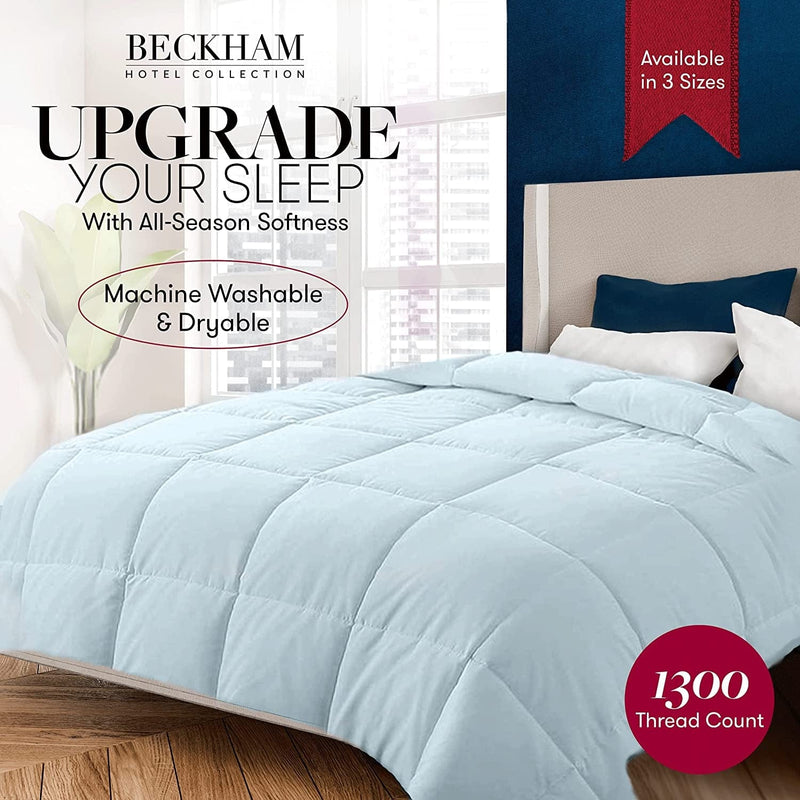 Beckham Hotel Collection 1300 Series - All Season - Luxury Goose down Alternative Comforter - Full/Queen - Gray Home & Garden > Linens & Bedding > Bedding > Quilts & Comforters Beckham Luxury Linens   