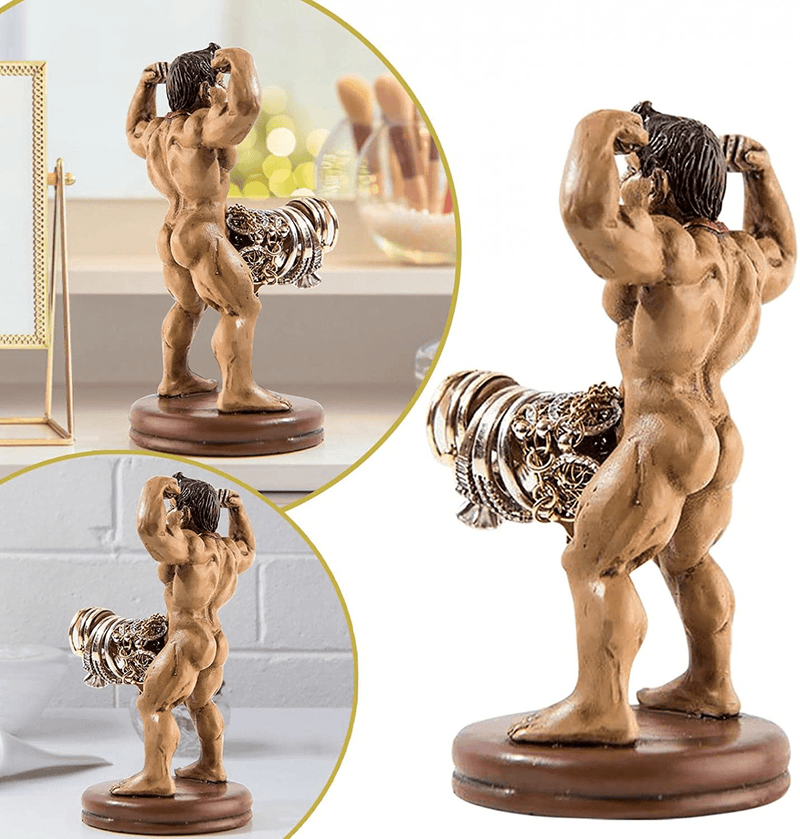 Becoler Ring Holder Men'S Full Body Jewelry Ring Stand,Best Gifts for Wife，Jewelry Organizer,Yankee Swap and White Elephant,Valentine'S Day, Mothers Day, Bachelorette Party or Gag Gift