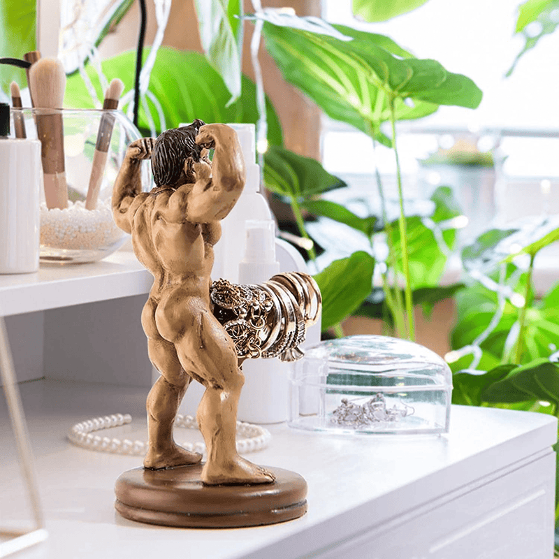 Becoler Ring Holder Men'S Full Body Jewelry Ring Stand,Best Gifts for Wife，Jewelry Organizer,Yankee Swap and White Elephant,Valentine'S Day, Mothers Day, Bachelorette Party or Gag Gift Home & Garden > Decor > Seasonal & Holiday Decorations Becoler   