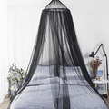 Bed Canopy Netting for Single to King Size, Mosquito Net Princess round Hoop Hanging Curtain Netting, round Hoop Sheer Fit Crib, Twin, Full, Queen(Black) Sporting Goods > Outdoor Recreation > Camping & Hiking > Mosquito Nets & Insect Screens MORDEN MS Black  