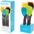 Dreamfarm Set of the Best | Non-Scratch Kitchen Utensils Set | Silicone Cooking Utensils Set | Chopula, Supoons & Spadles | Set of Non-Stick Kitchen Tools | Red Home & Garden > Kitchen & Dining > Kitchen Tools & Utensils Dreamfarm Assorted Colors  