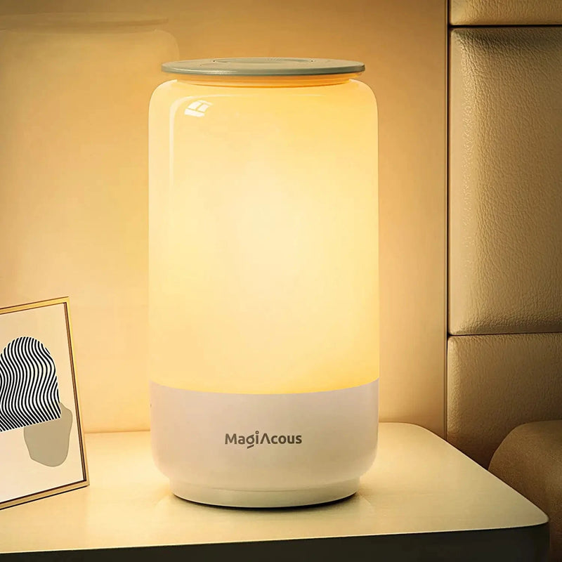 Bedside Table Lamp, Touch Dimmable Night Light with 3 Color Temperatures 2700K-5700K, Nightstand Lamps with Color Changing RGB & Music Sync for Bedroom, Living Room, Kids Room, Dorm, Home Office Home & Garden > Lighting > Night Lights & Ambient Lighting Magiacous   