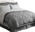 Bedsure Queen Bed in A Bag - 8 Pieces Reversible Bedding Sets, Bed Sets Queen with Comforter and Sheets, Grey Bedding Comforter Sets Home & Garden > Linens & Bedding > Bedding Bedsure Grey Queen 