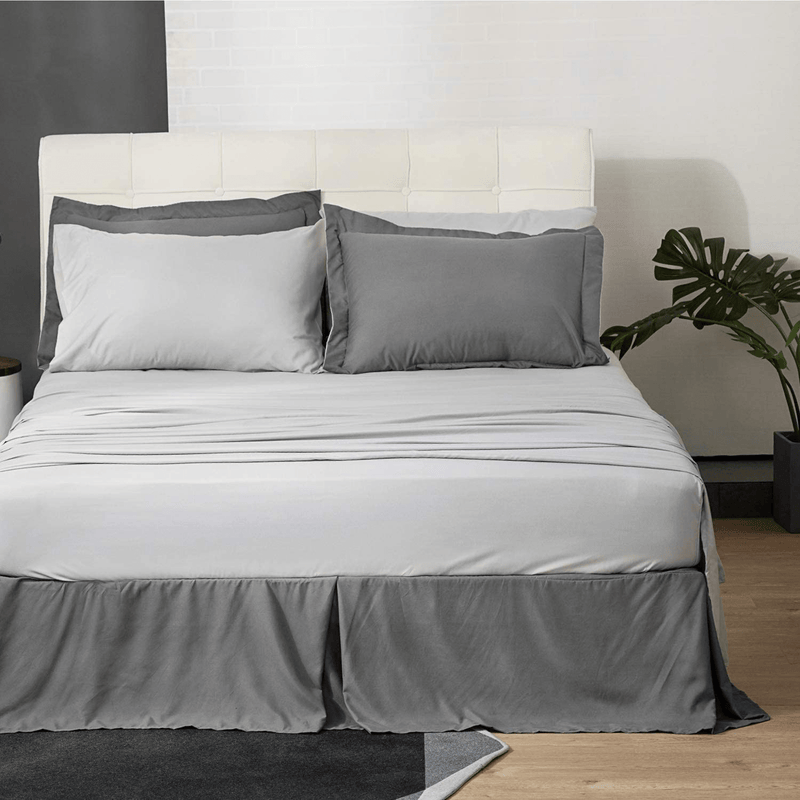 Bedsure Queen Bed in A Bag - 8 Pieces Reversible Bedding Sets, Bed Sets Queen with Comforter and Sheets, Grey Bedding Comforter Sets Home & Garden > Linens & Bedding > Bedding Bedsure   