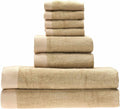 Bedvoyage Luxury Viscose from Bamboo Cotton Towel Set 8Pc - Champagne Home & Garden > Linens & Bedding > Towels BedVoyage Champagne 8PC Towel Set 