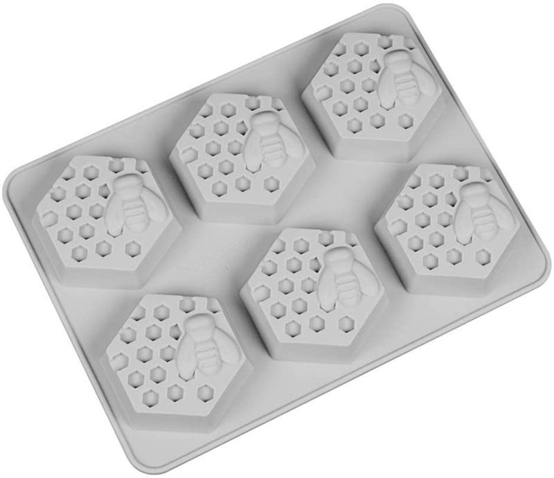 Bee Honeycomb Silicone Molds for Soap Making 6 Cavity Cake Candle Muffins Jelly Ice Tube Tray Baking Mold for Wedding Christmas Decoration Set of 2 Home & Garden > Decor > Seasonal & Holiday Decorations& Garden > Decor > Seasonal & Holiday Decorations EchoDone   