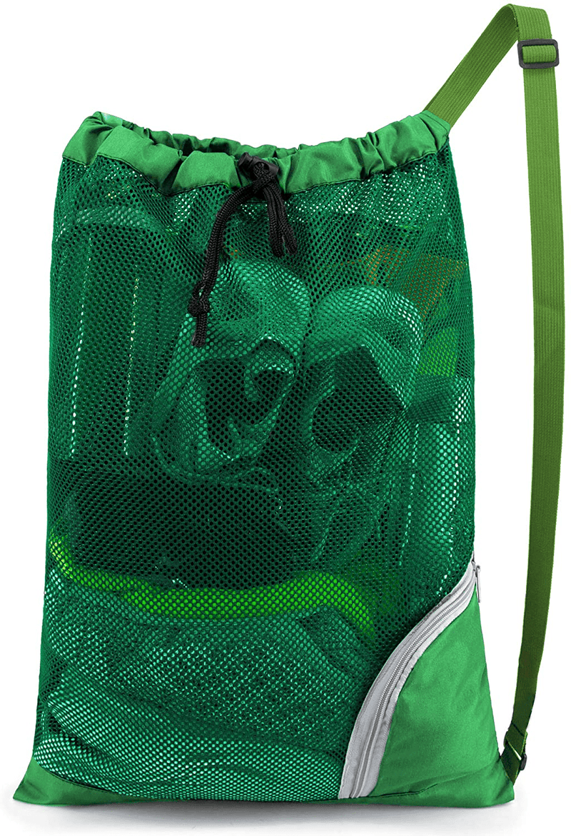 BeeGreen Swim Bag Mesh Swimming Bag for Swimmer Pool Net Bag for Gear Sport Gym Sporting Goods > Outdoor Recreation > Boating & Water Sports > Swimming BeeGreen Green  
