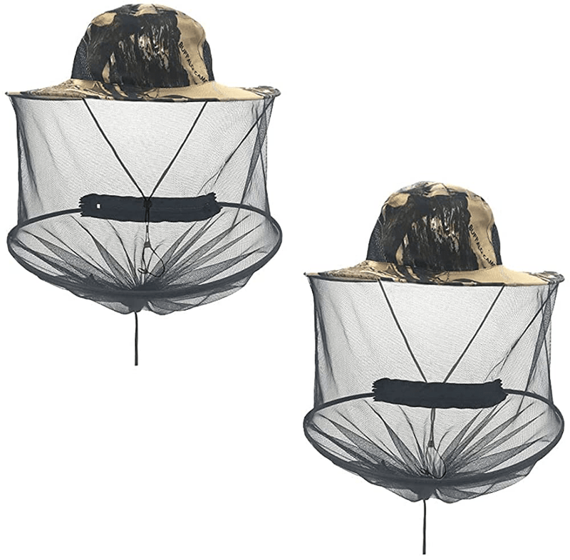 Beesnise 2 Pack Mosquito Net Hat with Zipper Foldable Fly Protection Netting Suitable for Outdoor Sports and Gardening Works Sporting Goods > Outdoor Recreation > Camping & Hiking > Mosquito Nets & Insect Screens BeesNise Leaf Camouflage  