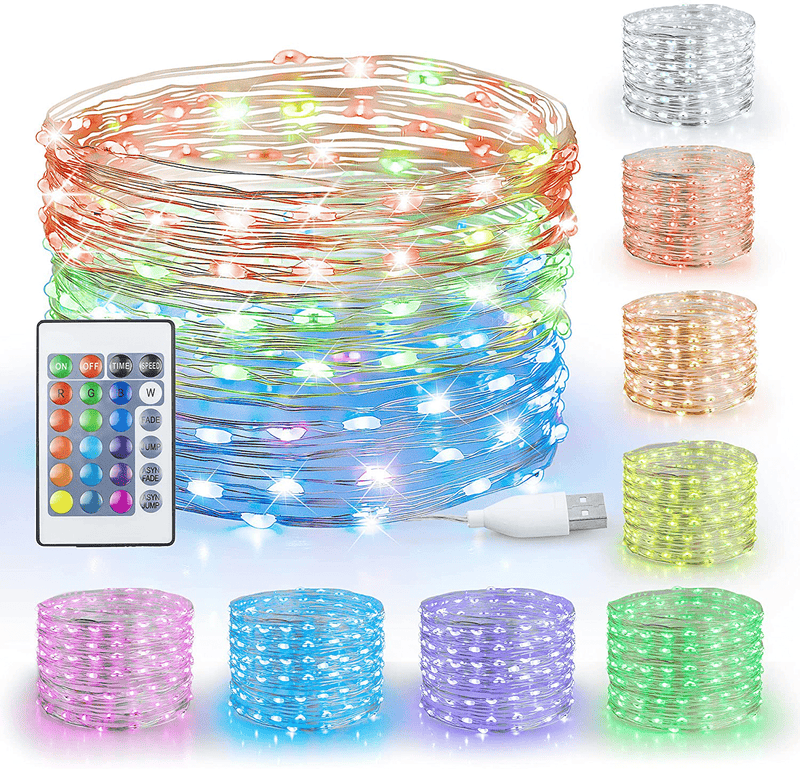 Beewin Globe String Lights for Bedroom,Crystal Crackle Ball Lights 8 Vibrant Color 10FT 30 LED USB Operated with Remote Fairy Lights Perfect for Indoor,Outdoor,Wedding,Christmas, Valentines Day,Rgb Home & Garden > Decor > Seasonal & Holiday Decorations Beewin Rgb (Red, Green, Blue) 100L 