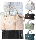Beige Sport Travel Duffle Bag Large Gym Tote Bag for Women, Weekender Bag Carry on Bag for Airplane, Ladies Beach Bag Overnight Bag Luggage Bag with Wet Bag Hospital Bag for Labor and Delivery Home & Garden > Household Supplies > Storage & Organization SEAFEW Off White  
