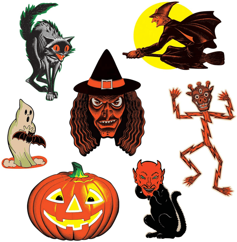 Beistle Classic Vintage Halloween Cutouts - 7 Pcs. Arts & Entertainment > Party & Celebration > Party Supplies Beistle   