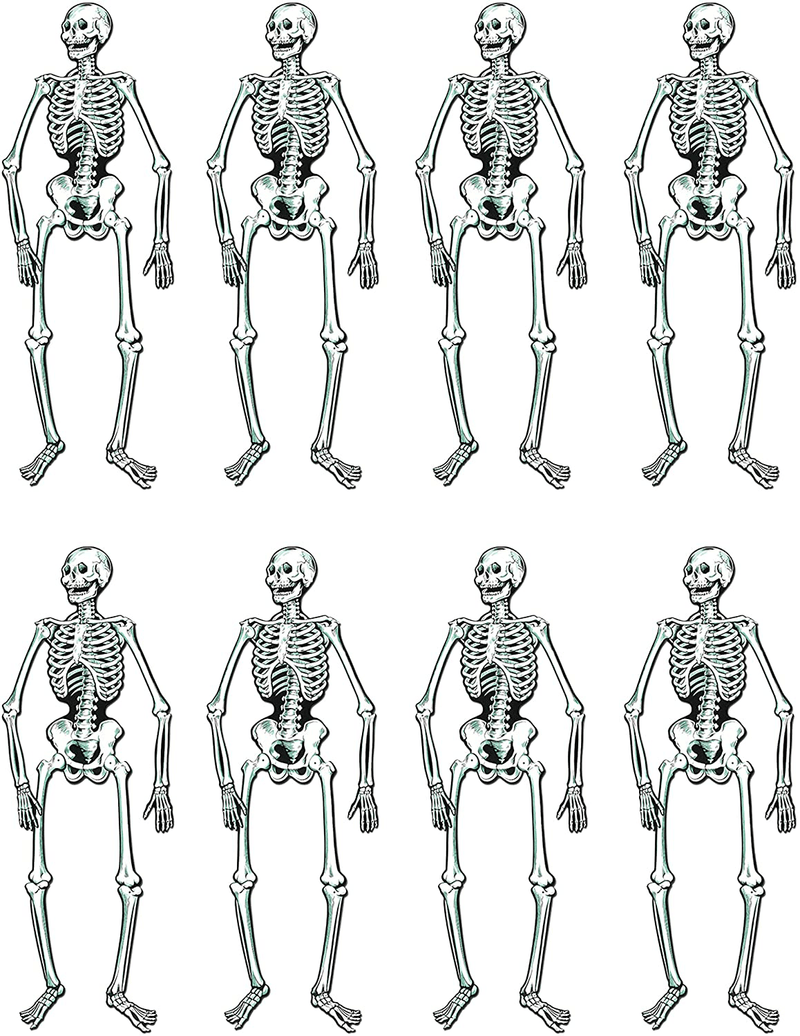 Beistle Jointed Skeletons, 22", White/Black Arts & Entertainment > Party & Celebration > Party Supplies The Beistle Company 8 piece  