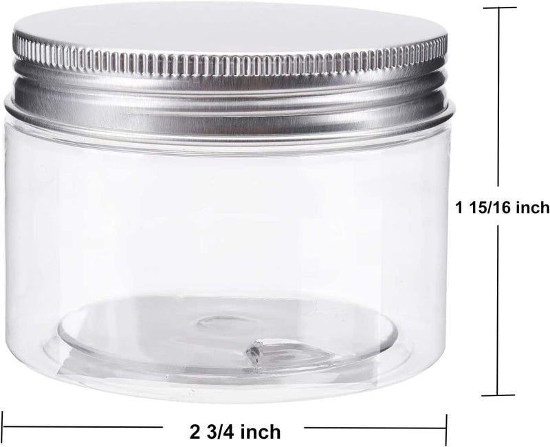 Bekith 20 Pack 4 Ounce Clear Plastic Storage Jars Containers with Screw-On Lids, Refillable BPA Free Small round Slime Containers for Kitchen & Household Storage Home & Garden > Decor > Decorative Jars Bekith   