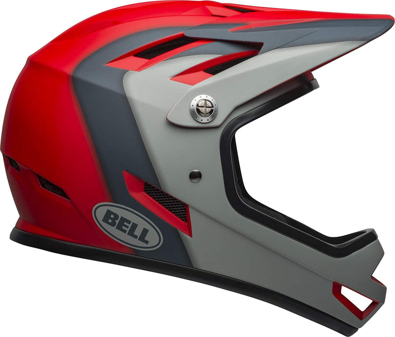 Bell Sanction Adult Full Face Bike Helmet Sporting Goods > Outdoor Recreation > Cycling > Cycling Apparel & Accessories > Bicycle Helmets BELL Matte Crimson/Slate/Gray (2023) Medium (55-57 cm) 