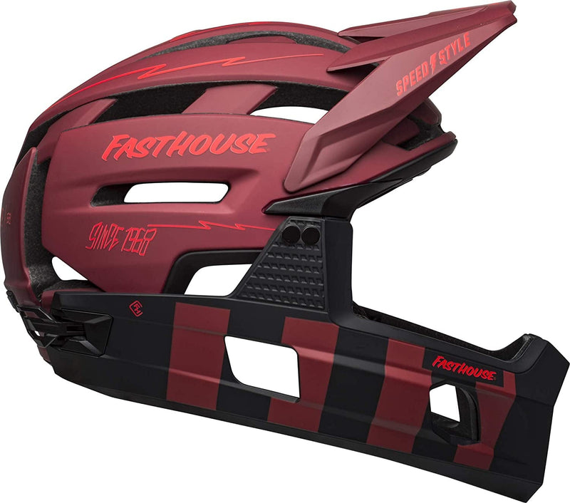 BELL Super Air R MIPS Adult Mountain Bike Helmet Sporting Goods > Outdoor Recreation > Cycling > Cycling Apparel & Accessories > Bicycle Helmets BELL Fasthouse Matte Red/Black (Discontinued) Medium (55-59 cm) 