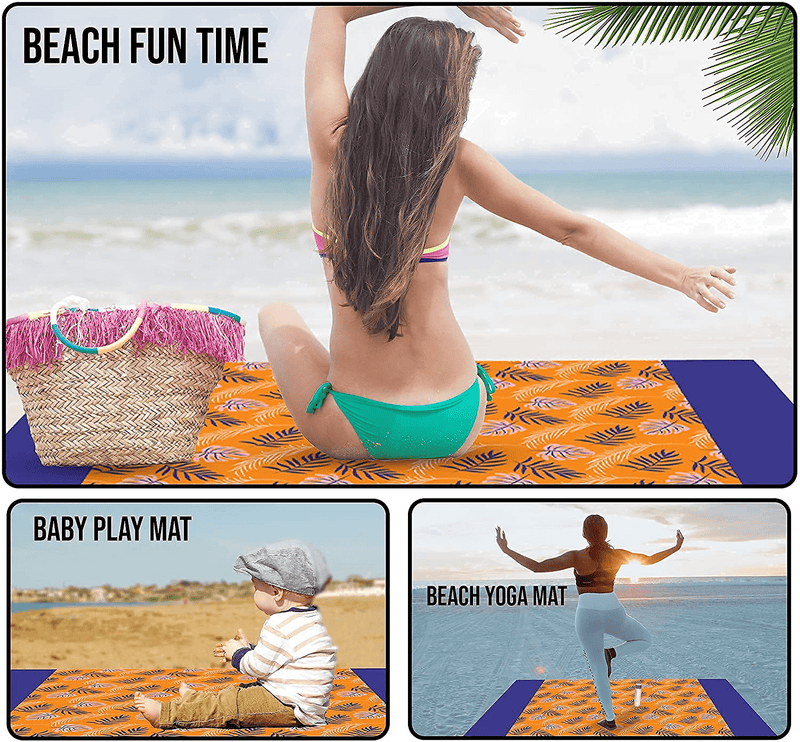 Belle Ciel Beach Blanket Sandproof, Waterproof Beach Mat, Large 79''×83'' for 4-6 Adults Sand Free Picnic Blanket, Portable Beach Picnic Mat, Sand Proof Lightweight Outdoor Blanket for Travel,Camping Home & Garden > Lawn & Garden > Outdoor Living > Outdoor Blankets > Picnic Blankets Belle Ciel   