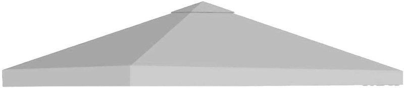 BenefitUSA Replacement Top Cover for 10'X10' Gazebo Canopy Patio Pavilion Sunshade Plyester Single Tier (Taupe)