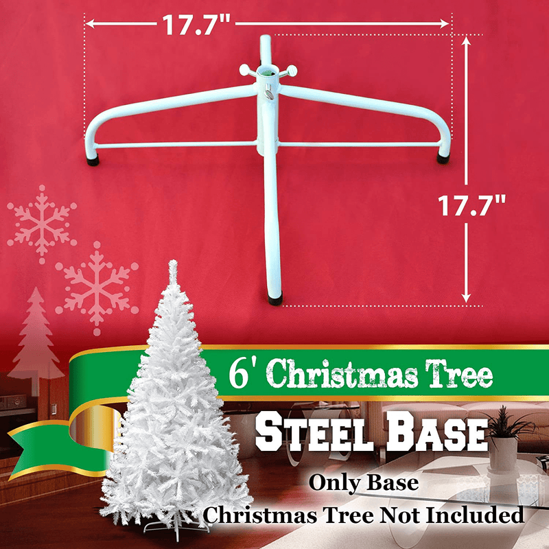 BenefitUSA Steel Base Metal Stand for 5/6/7/7.5ft Christmas Tree Green Christmas Decor (6', White) Home & Garden > Decor > Seasonal & Holiday Decorations > Christmas Tree Stands BenefitUSA   