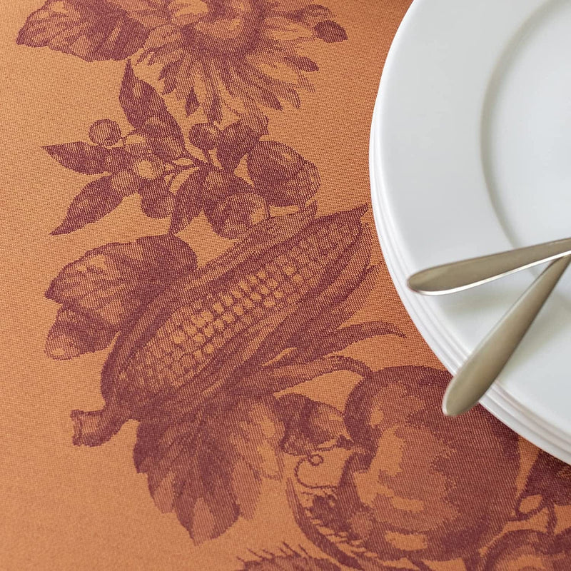 Benson Mills Harvest Engineered Jacquard Heavyweight Table Cloth, Fall, Harvest and Thanksgiving Tablecloth (Harvest Royalty, 60" X 84" Rectangular) Home & Garden > Kitchen & Dining > Barware Benson Mills   