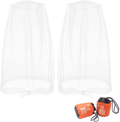 Benvo Mosquito Head Net Mesh, Face Neck Fly Netting Hood from Bugs Gnats Noseeums Screen Net for Any Outdoor Lover- with Carry Bags Fits Most Sizes of Hats Caps (2Pcs, Grey, Updated Big Net) Sporting Goods > Outdoor Recreation > Camping & Hiking > Mosquito Nets & Insect Screens Benvo White  