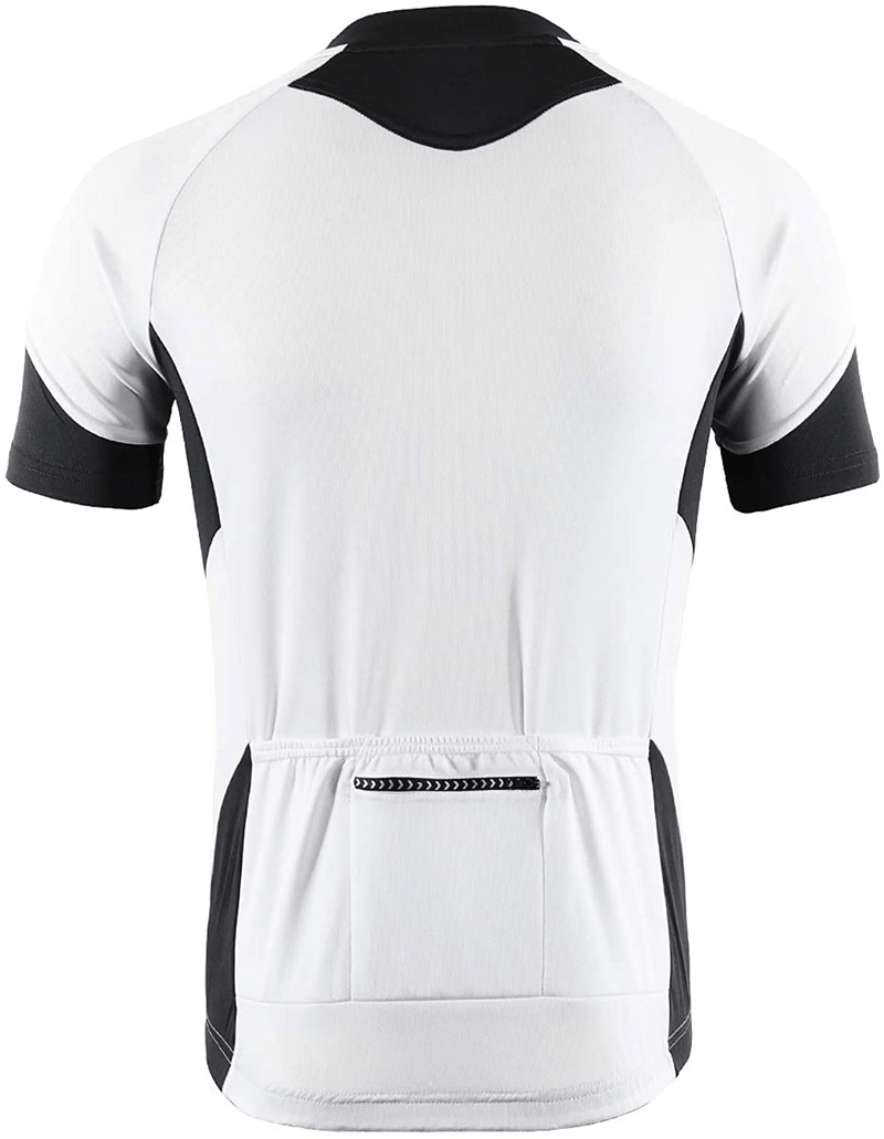 BERGRISAR Men's Basic Cycling Jerseys Short Sleeves Bike Bicycle Shirt Zipper Pockets Sporting Goods > Outdoor Recreation > Cycling > Cycling Apparel & Accessories BERGRISAR   