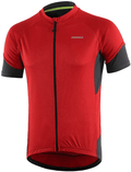 BERGRISAR Men's Basic Cycling Jerseys Short Sleeves Bike Bicycle Shirt Zipper Pockets Sporting Goods > Outdoor Recreation > Cycling > Cycling Apparel & Accessories BERGRISAR Red Large 