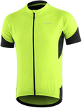 BERGRISAR Men's Basic Cycling Jerseys Short Sleeves Bike Bicycle Shirt Zipper Pockets Sporting Goods > Outdoor Recreation > Cycling > Cycling Apparel & Accessories BERGRISAR Green Small 