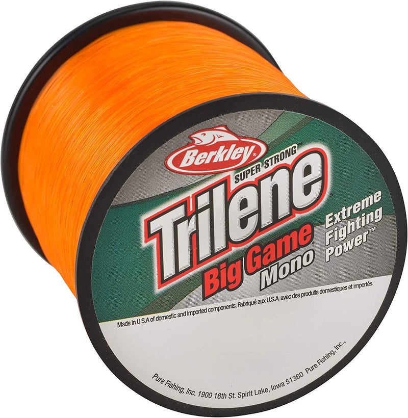 Berkley Trilene Big Game Monofilament Fishing Line, Blaze Orange, 12Lb - 1175Yd