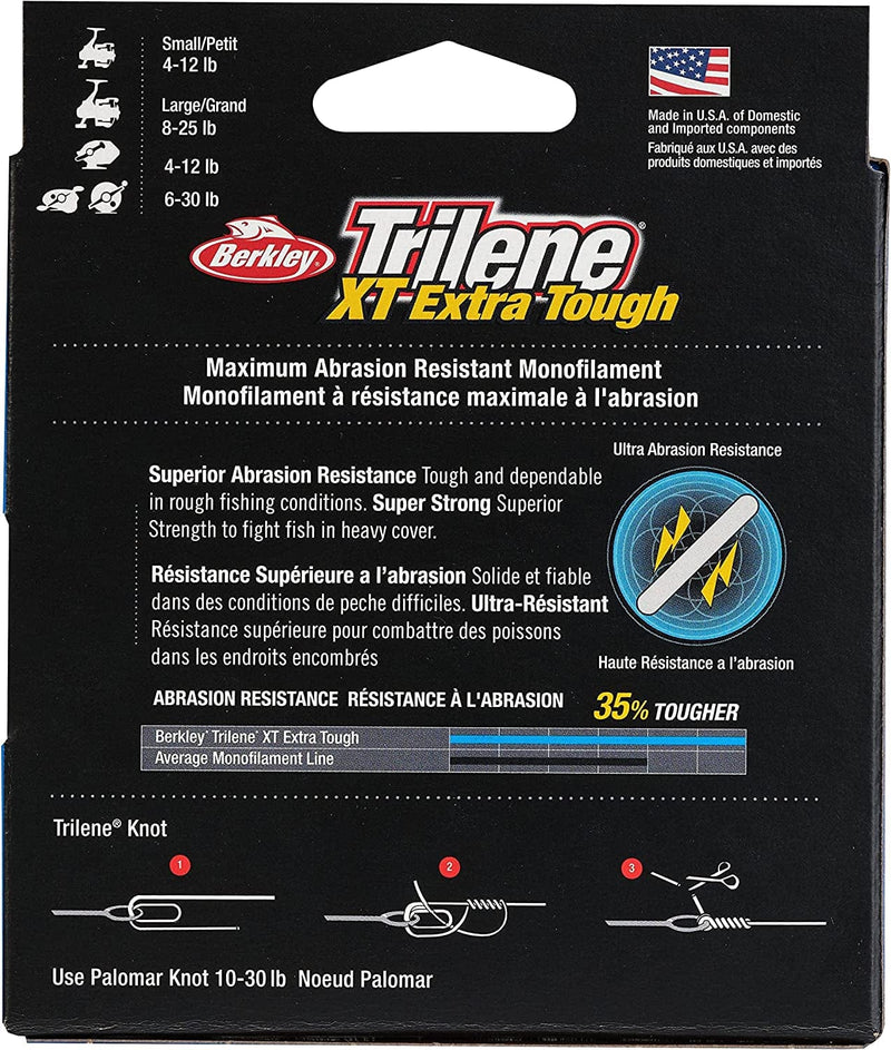 Berkley Trilene XT Filler 0.015-Inch Diameter Fishing Line, 12-Pound Test, 330-Yard Spool, Clear