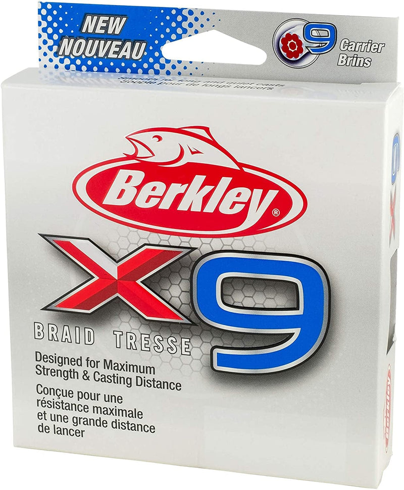 Berkley X9B33020-CY X9 Braided Fishing Line, 330 Yd, 20 Lb, 330 Yd./20 Lb, Crystal