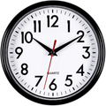 Bernhard Products Black Wall Clock 8" Silent Non-Ticking Quality Quartz Battery Operated Small Clock for Home/Office/Kitchen/Classroom/Bedroom Easy to Read Home & Garden > Decor > Clocks > Wall Clocks Bernhard Products Black  