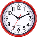 Bernhard Products Black Wall Clock 8" Silent Non-Ticking Quality Quartz Battery Operated Small Clock for Home/Office/Kitchen/Classroom/Bedroom Easy to Read Home & Garden > Decor > Clocks > Wall Clocks Bernhard Products Candy Apple Red  
