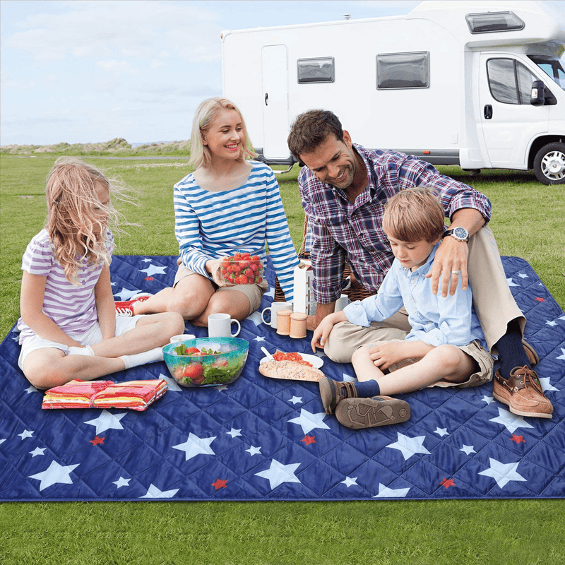 Bertte Outdoor Blanket Large Beach Camping Picnic Blanket Oversized Hiking Park Waterproof Sand Free Handy Compact Mat Durable Foldable Machine Washable Rug for Travelling Home & Garden > Lawn & Garden > Outdoor Living > Outdoor Blankets > Picnic Blankets Bertte   