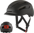 Besmall Bike Helmet for Men Women Adults with LED Rear Light, Adjustable Cycling Helmet for Urban Commuter Mountain & Road Bicycle Helmets Sporting Goods > Outdoor Recreation > Cycling > Cycling Apparel & Accessories > Bicycle Helmets Besmall Black Medium 