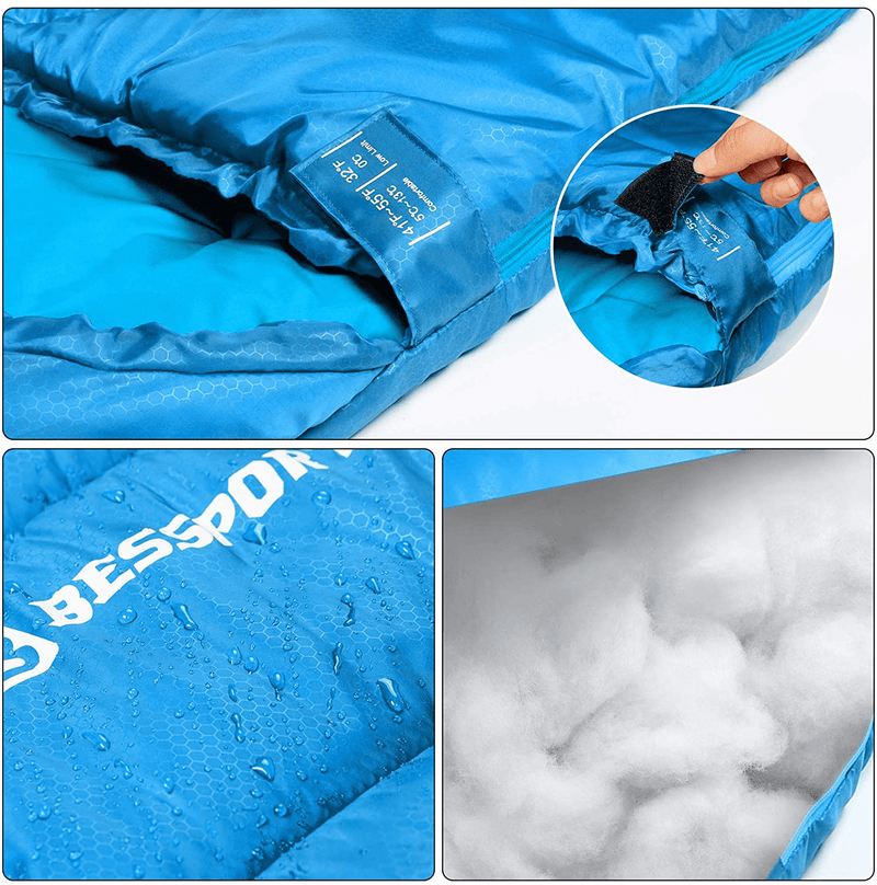 Bessport Camping Sleeping Bag 32℉/0℃ Extreme 3-4 Season Lightweight Backpacking Sleeping Bag for Hiking & Outdoor Great for Boys Girls and Adults Sporting Goods > Outdoor Recreation > Camping & Hiking > Sleeping Bags Bessport   