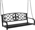 Best Choice Products 2-Person Metal Outdoor Porch Swing, Hanging Patio Bench w/Weather-Resistant Steel, 485lb Weight Capacity - Bronze Home & Garden > Lawn & Garden > Outdoor Living > Porch Swings Best Choice Products Black  