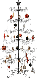 Best Choice Products 6ft Wrought Iron Ornament Display Christmas Tree w/Easy Assembly and Stand - Black Home & Garden > Decor > Seasonal & Holiday Decorations > Christmas Tree Stands Best Choice Products Black  