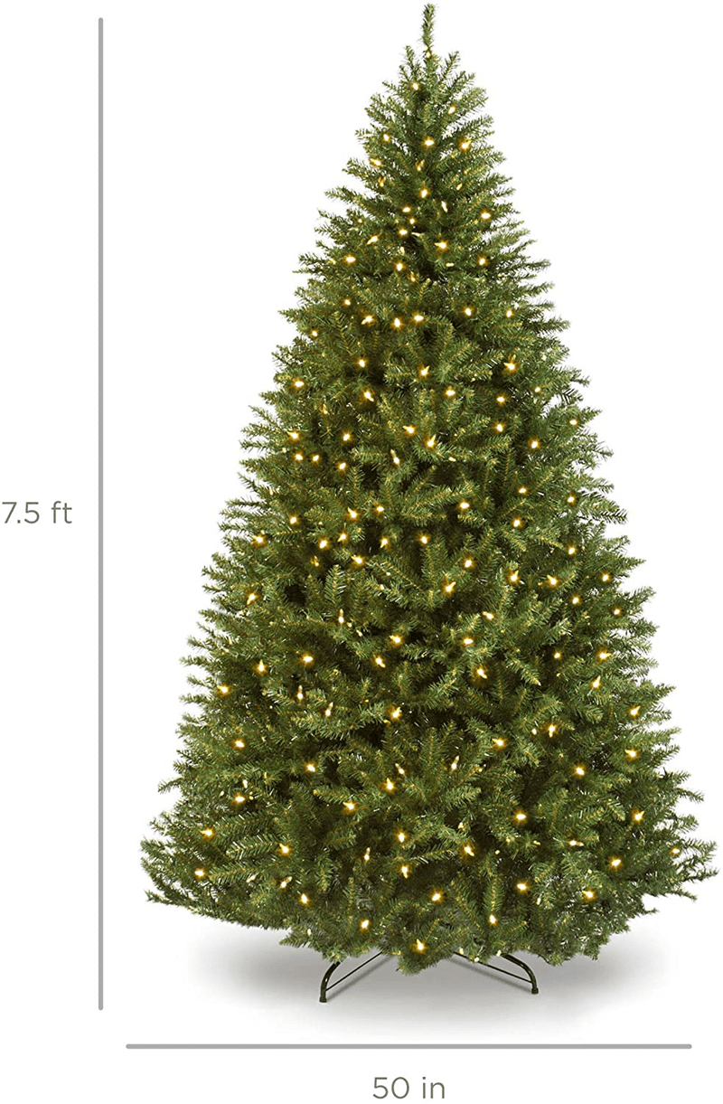 Best Choice Products 7.5ft Pre-Lit Hinged Douglas Full Fir Artificial Christmas Tree Holiday Decoration w/ 2,254 Branch Tips, 700 Warm White Lights, Easy Assembly, Foldable Metal Stand Home & Garden > Decor > Seasonal & Holiday Decorations > Christmas Tree Stands Best Choice Products   